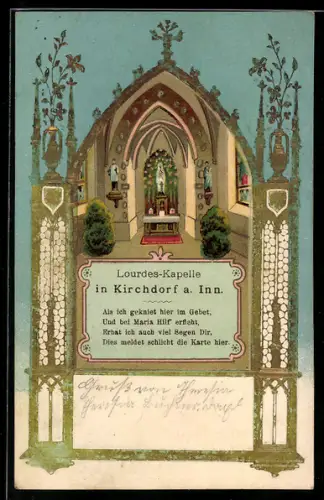 AK Kirchdorf a. Inn, Lourdes-Kapelle, Innenansicht