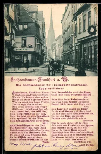 AK Frankfurt-Sachsenhausen, Elisabethenstrasse, die Sachsenhäuser Zeil