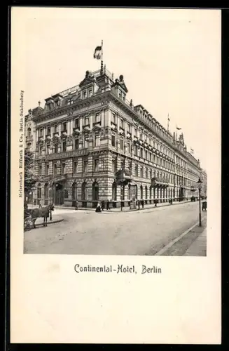 AK Berlin, Continental-Hotel mit Strassenpartie, Neustädtische Kirchstrasse