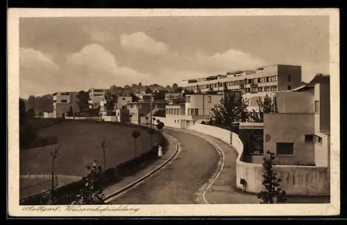 AK Stuttgart, Weissenhofsiedlung im Bauhausstil