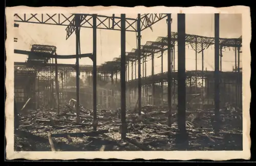 AK München, Glaspalast nach der Brandkatastrophe 1931