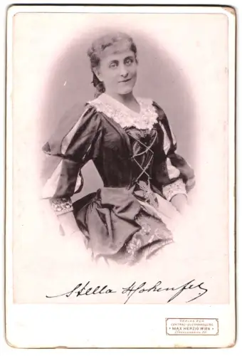 Fotografie Lichtdruck Max Herzig, Wien, Franzensring 22, Schauspielerin Stella Hohenfels-Berger
