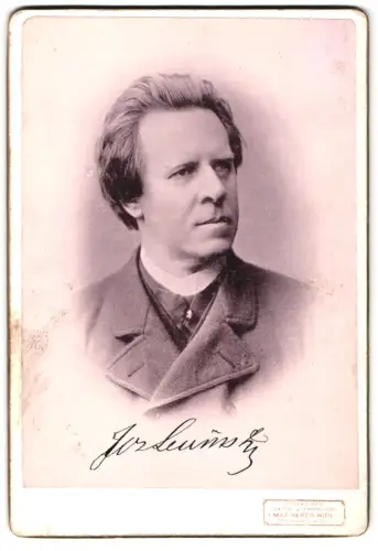 Fotografie Lichtdruck Max Herzig, Wien, Franzensring 22, Porträt des Schauspielers Joseph Lewinsky