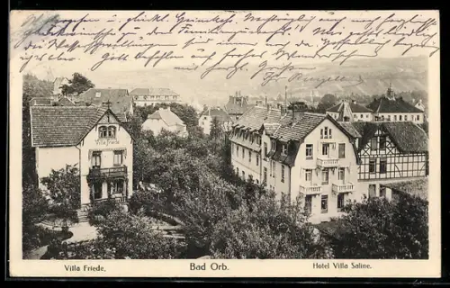 AK Bad Orb, Villa Friede, Hotel Villa Saline