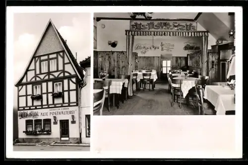 AK Bad Orb, Gasthaus Alte Posthalterei, Innenansicht
