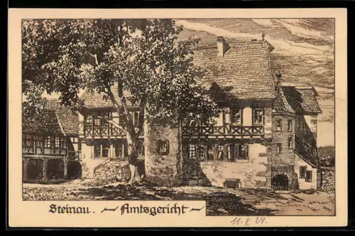 Künstler-AK Steinau, Amtsgericht