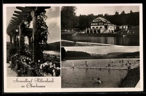 AK Hillersbach / Oberhessen, Partie im Strandbad