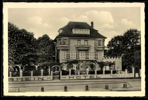 AK Nierstein a. Rh., Rhein-Hotel, Besitzer Karl Hamm