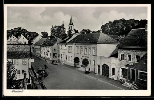 AK Wörrstadt, Strassenmotiv mit Adler-Apotheke