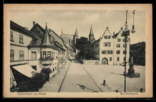 AK Oppenheim am Rhein, Marktplatz