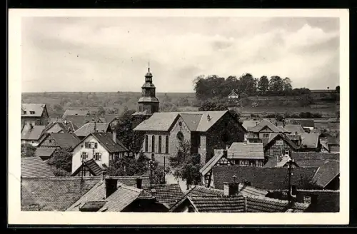 AK Gedern /Hessen, Evangelisch-lutherische Kirche, Ortsansicht