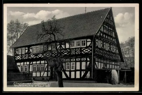 AK Ilbeshausen /Vogelsberg, Teufelsmühle erbaut 1691