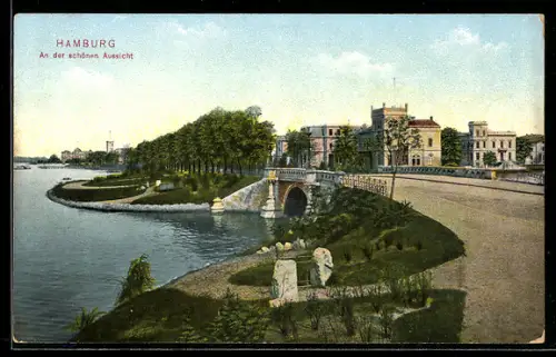 AK Hamburg-Uhlenhorst, An der schönen Aussicht