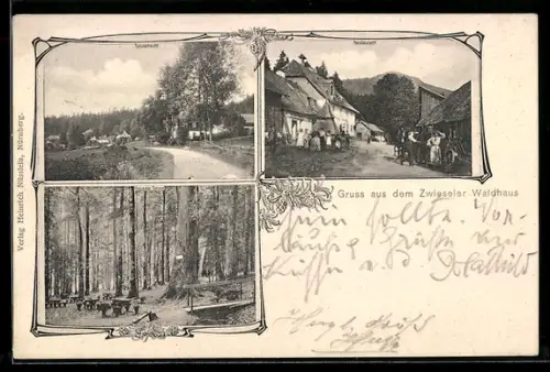 AK Zwiesel / Bayr. Wald, Ortsansicht, Restaurant Zwieseler Waldhaus, Grosse Tanne