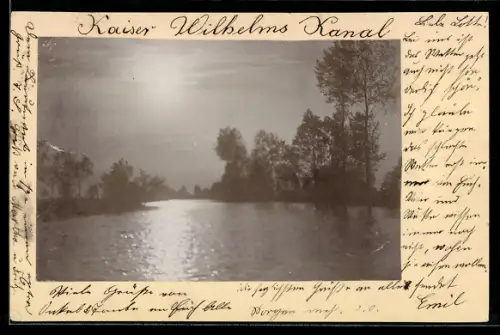 Foto-AK Levensau, Kaiser-Wilhelm-Kanal