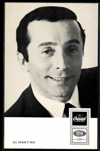 AK Musiker Al Martino mit lächelndem Gesicht