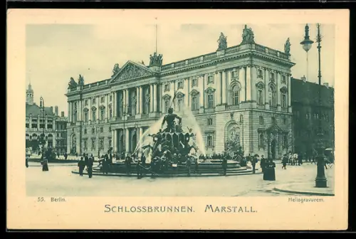 AK Berlin, Marstall, Schlossbrunnen