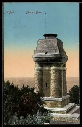 AK Erfurt, Ansicht des Bismarckturms