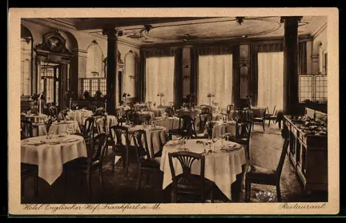 AK Frankfurt a. M., Hotel-Restaurant Englischer Hof, Restaurant