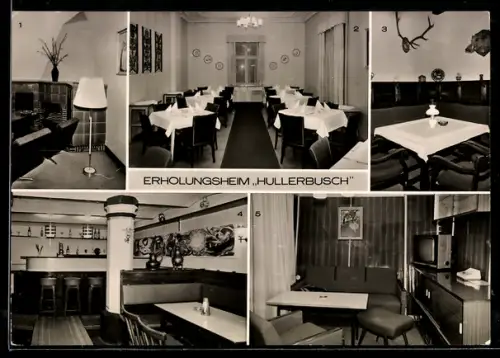 AK Carwitz, Erholungsheim Hullerbusch mit Bar, Jagdzimmer und Kaminzimmer