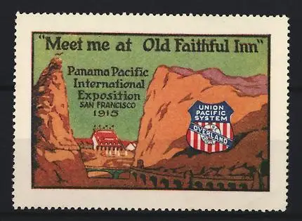 Reklamemarke San Francisco, Panama Pacific International Exposition 1915, Union Pacific System Logo