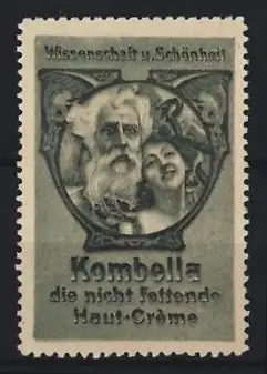 Reklamemarke Kombella Haut-Crème, Wissenschaft u. Schönheit