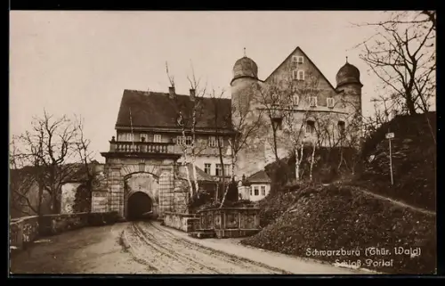 AK Schwarzburg /Thür. Wald, Schloss, Portal