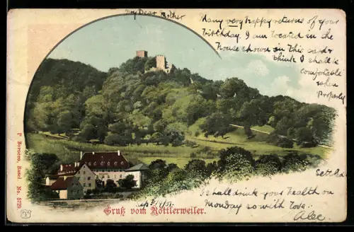 AK Röttlerweiler, Burg, Gasthaus
