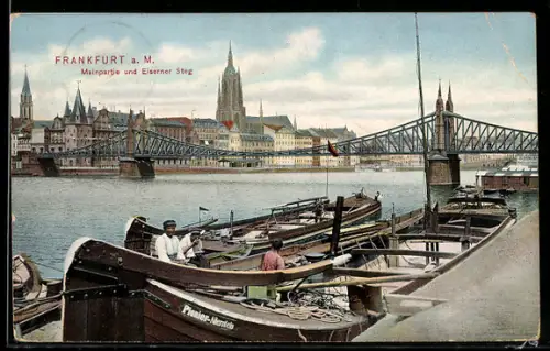 AK Alt-Frankfurt, Mainpartie, Eiserner Steg