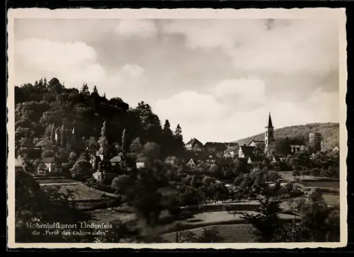 AK Lindenfels, Blick auf Ort und Kirche