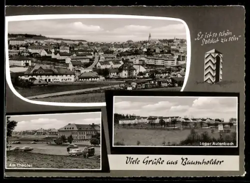 AK Baumholder, Lager Aulenbach, Am Theater, Stadtansicht