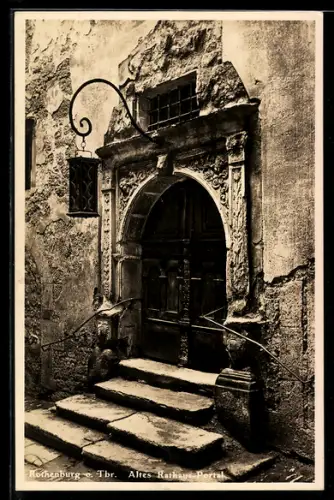 AK Rothenburg o. Tbr., Portal vom Alten Rathaus