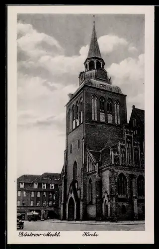 AK Güstrow /Meckl., Kirche in der Aussenansicht