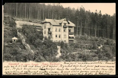 AK Kipsdorf im sächs. Erzgeb., Hotel Haus Barthol