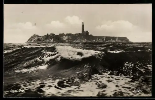AK Insel Oie, Das Helgoland der Ostsee, Leuchtturm