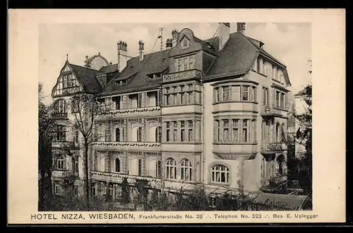 AK Wiesbaden, Hotel Nizza, Frankfurterstrasse 28