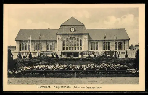 AK Darmstadt, Sicht auf den Hauptbahnhof
