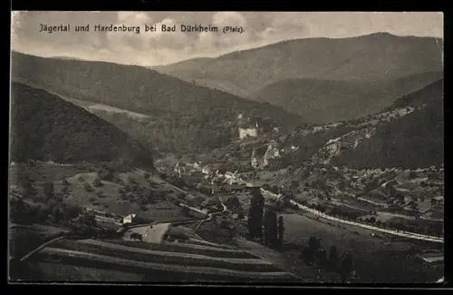 AK Bad Dürkheim /Pfalz, Jägertal und Hardenburg