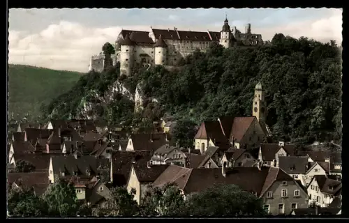 AK Heidenheim /Brenz, Teilansicht mit Schloss Hessenstein