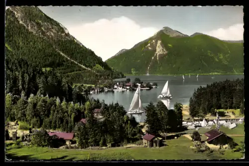 AK Walchensee /Obb., Teilansicht mit Jochberg