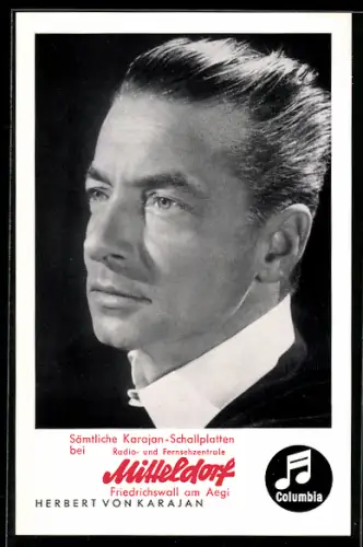 AK Musiker Herbert von Karajan im Porträt