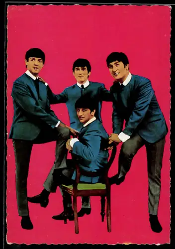 AK Musiker, Die Beatles, Protrait mit Stuhl