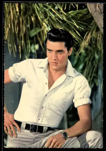 AK Musiker Elvis Presley im lässigen Freizeithemd