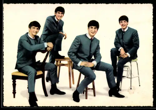 AK Musiker der Band the Beatles, auf Odeon Schallplatten