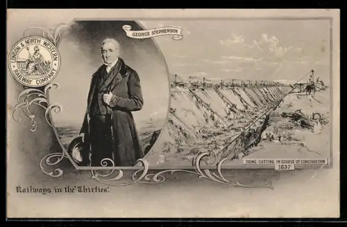 AK George Stephenson, Tring cutting in course of construction