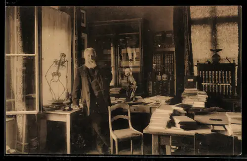 AK Jena, Professor Haeckel in seinem Arbeitszimmer