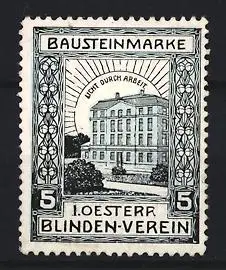 Reklamemarke Österreich, Licht durch Arbeit, I. Österr. Blinden-Verein