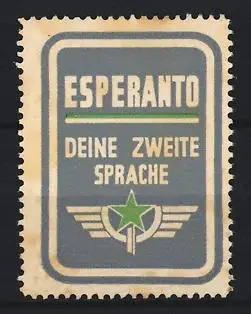 Reklamemarke Esperanto, Grüner Stern und Flügel-Emblem