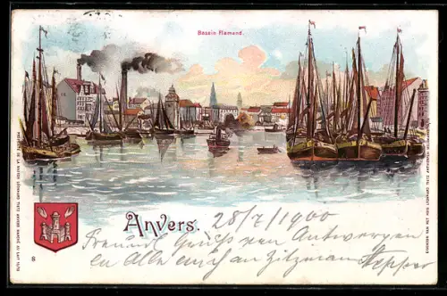 Lithographie Anvers, Bassin Flamand