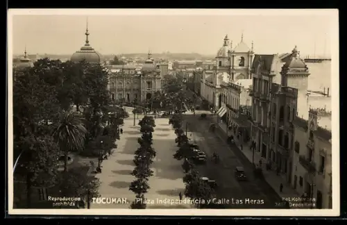 AK Tucuman, Plaza Independencia y Calle Las Heras